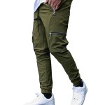 Men's Polyester Solid Men Stylish Cargo Track Pants
