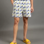 Men's White All Over Printed Boxers