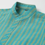 Men's Blue Striped Kurta