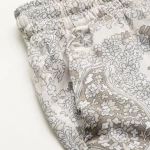 Men's Cream All Over Printed Slim Fit Co-ordinates