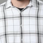 Men's White Checked Shirt