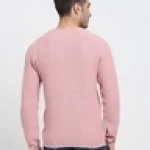 Men's Pink Flat Knit Sweater