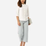 Women White Smart Solid Formal Shirt