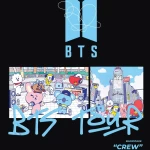 Women's Black BTS Tour Graphic Printed Oversized Hoodie