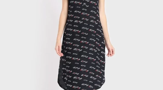 Women's white All Over Chill Out Printed Long Kurta