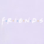 Women's Lavender Friends Logo Typography Oversized Short Top