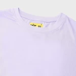 Women's Lavender Friends Logo Typography Oversized Short Top