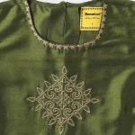 Women's Green Sleeveless Ethnic Kurti