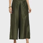 Women's Green Sleeveless Ethnic Kurti