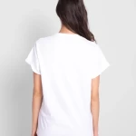 Women's-White-Keep-Listening-Typography-Boyfriend T-shirt